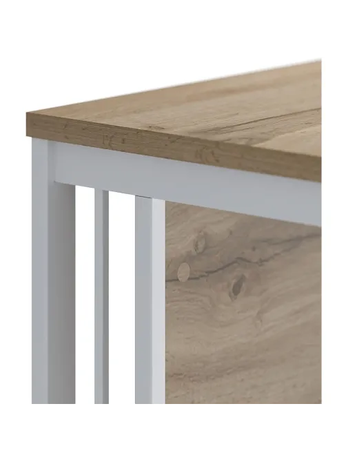 Стол Комус Мебель К-Loft 241S016 1580х670х752 дуб натур/белый