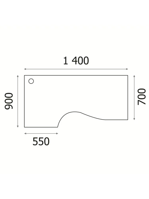 Стол эргономичный ED_Vita правый V-1.5 сосна карелия 1400