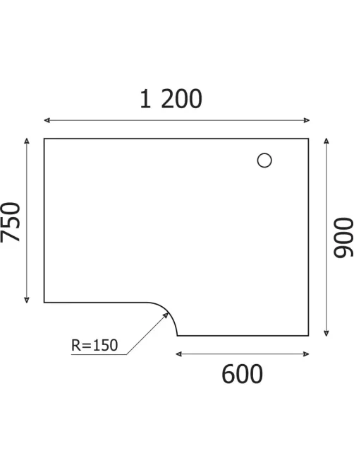 Стол эргономичный Easy St LT 16/16 01002200 пр. св.дуб/сер 1200x900/600x740