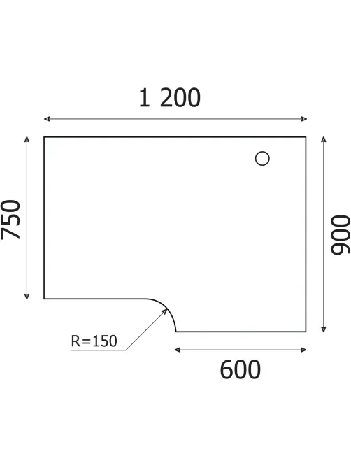 Стол эргономичный Easy St LT 16/16 01002300 прав т.дуб/сер 1200x900/600x740