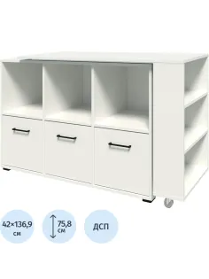Стол компьютерный IN Homeoffice трасформер 1369x420x758 Белый