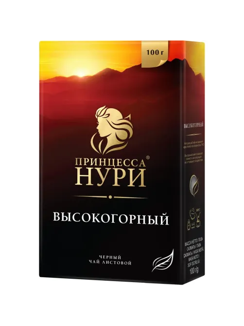 Чай черный Принцесса НУРИ Высокогорный листовой 100г