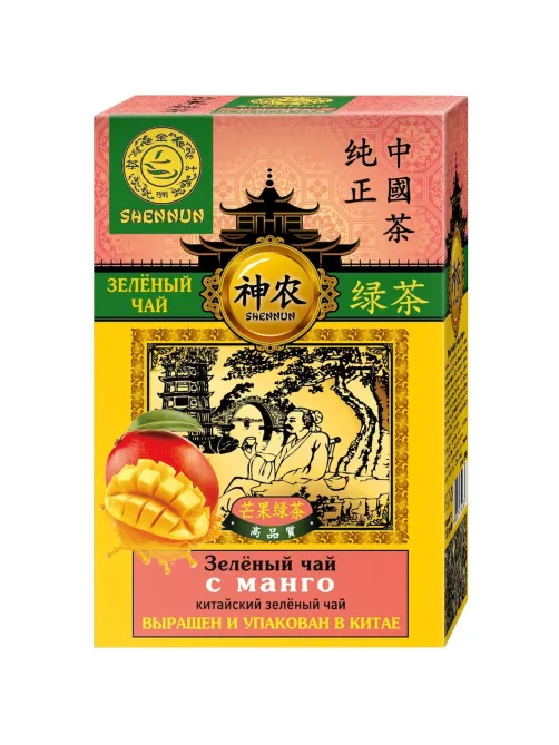 Чай Shennun зеленый с манго листовой, 100г В13034
