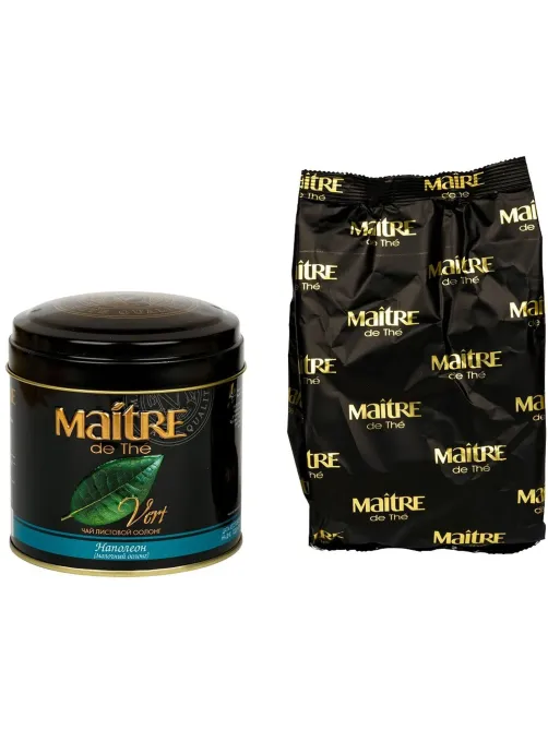 Чай Maitre de The Наполеон молочный оолонг, зеленый, листовой, ж/б, 100г