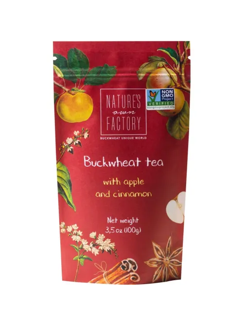 Чайный напиток гречишный Natures own factory с ябл и кор, 100г