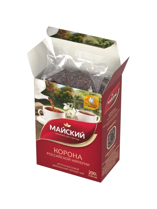 Чай Майский Корона Российской Империи черный крупнолистовой, 200г 13986