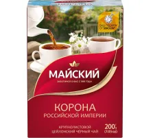 Чай Майский Корона Российской Империи черный крупнолистовой, 200г 13986