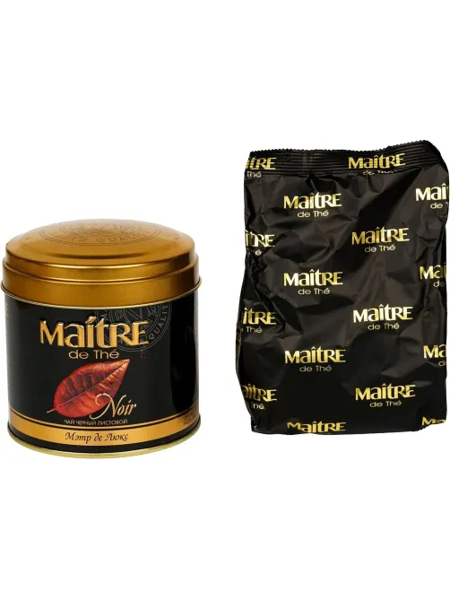 Чай Maitre Де Люкс черный 100г ж/б