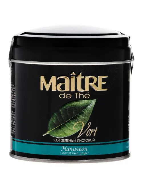 Чай Maitre de The Наполеон молочный оолонг, зеленый, листовой, ж/б, 100г