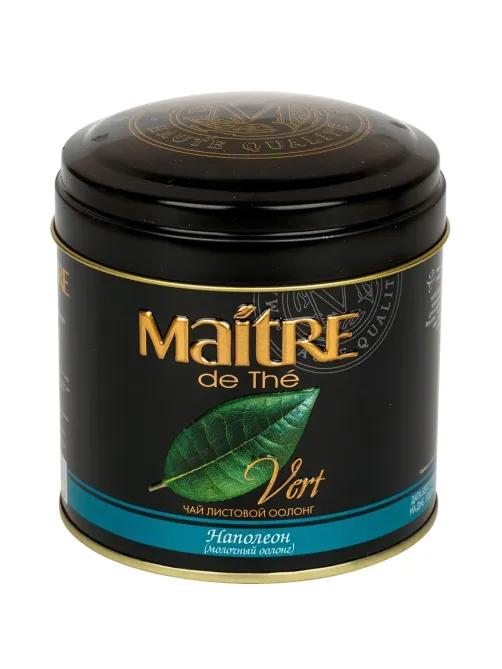 Чай Maitre de The Наполеон молочный оолонг, зеленый, листовой, ж/б, 100г