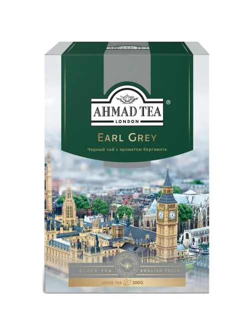 Чай Ahmad Tea Earl Grey черный с бергамотом листовой, 200г 1290-012