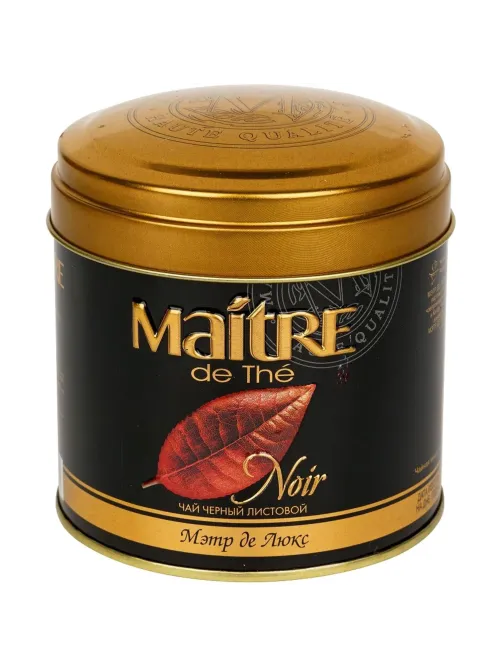 Чай Maitre Де Люкс черный 100г ж/б