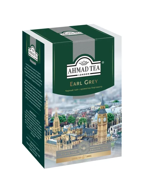 Чай Ahmad Tea Earl Grey черный с бергамотом листовой, 200г 1290-012