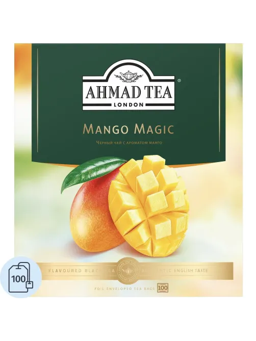 Чай Ahmad Tea Чай Магия Манго, черный, пакетики в конвертах, 100х1,5г/уп
