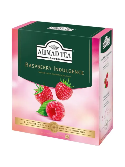 Чай Ahmad Tea Малиновое Лакомство, черный, пакетики в конвертах 100x1,5г/уп