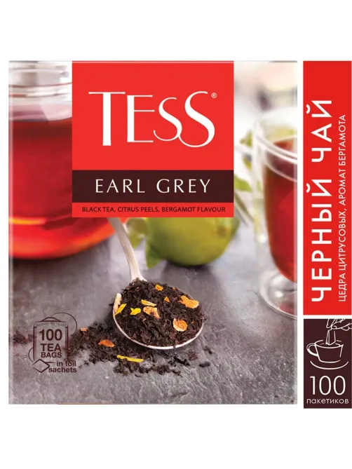 Чай TESS Эрл Грей 100 пак/уп