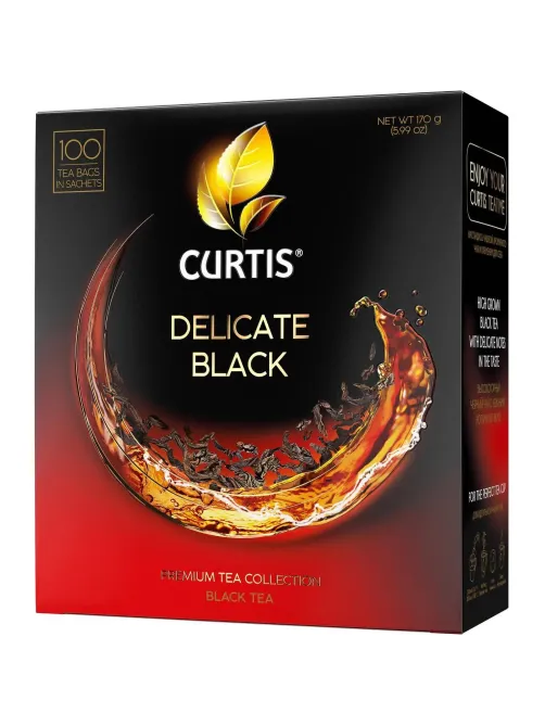 Чай Curtis Delicate Black черный, мелкий лист, 100 сашет