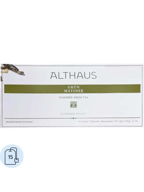 Чай пакетированный Althaus Grun Matinee Grand Pack зеленый, 15x4г