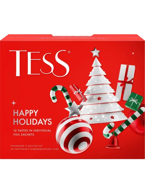 Чай Tess Happy Holidays эксклюзив коллек ассорт,48пак(1499-10/2008-10) (НГ)
