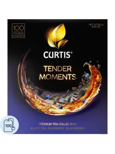 Чай Curtis Tender Moments черн со вкус черники, ежев. и мяты,1,5гх100сашет