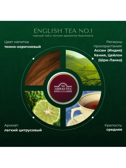 Чай Ahmad English N1 черный 100пак/уп 598-08