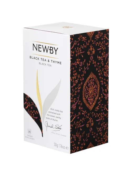 Чай Newby Черный чай с Чабрецом 25 пакетиков