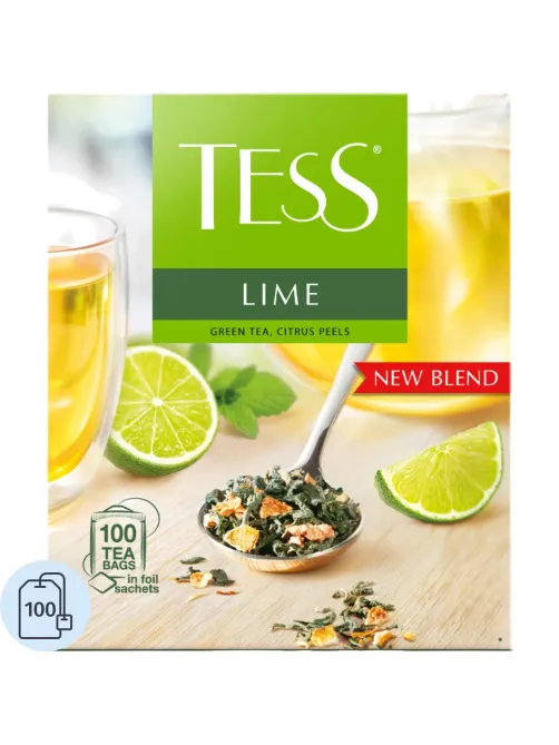 Чай TESS Лайм зеленый с добавками 100 пак/уп