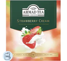 Чай Ahmad Tea Строуберри Крим, черный, пакетики в конвертах, 100x1,5г/уп