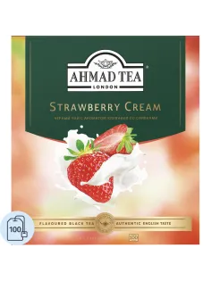 Чай Ahmad Tea Строуберри Крим, черный, пакетики в конвертах, 100x1,5г/уп