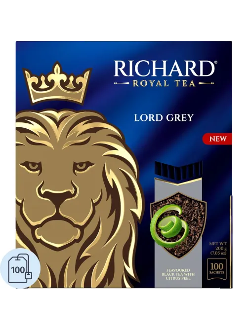 Чай Richard Lord Grey, черный, аромат, 100сашетx2г