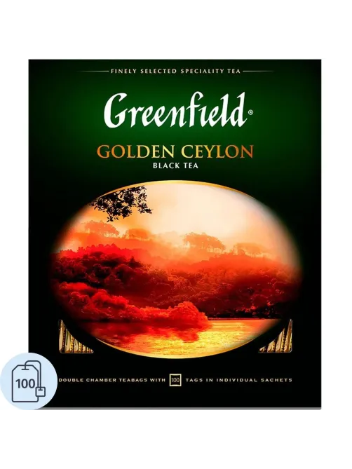 Чай Greenfield Golden Ceylon черный фольгир.100пак/уп 0581-09
