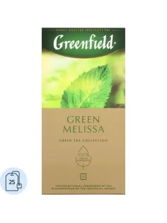 Чай Greenfield Green Melissa зеленый фольгир.25пак/уп 0435-10