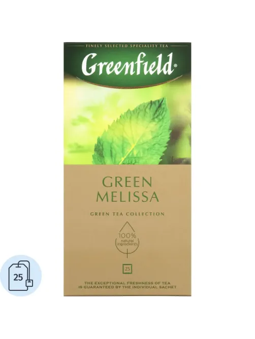 Чай Greenfield Green Melissa зеленый фольгир.25пак/уп 0435-10