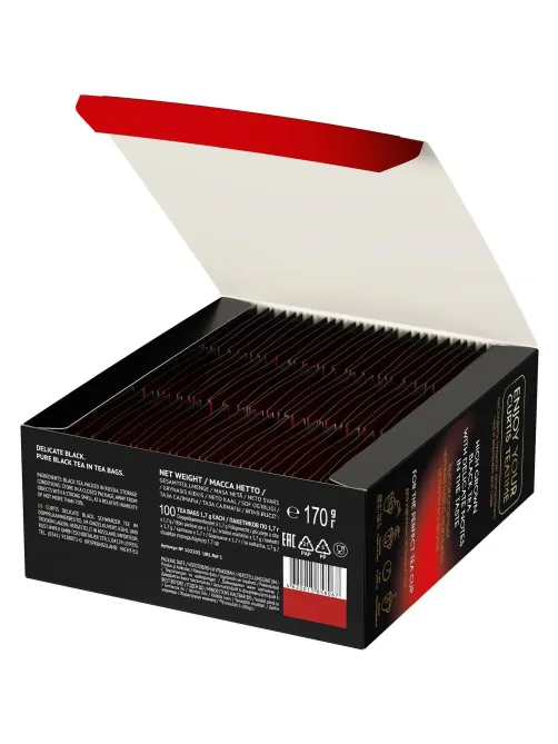 Чай Curtis Delicate Black черный, мелкий лист, 100 сашет