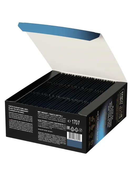 Чай Curtis Elegant Earl Grey черный, аромат, мелкий лист, 100 сашет