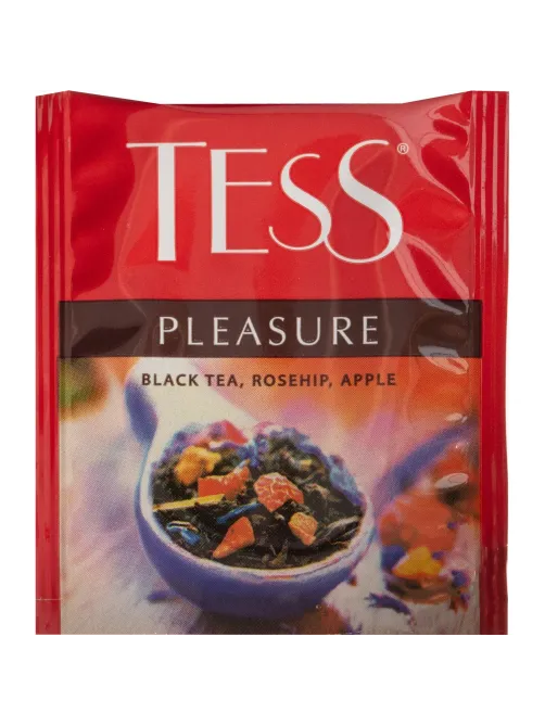 Чай черный TESS Pleasure с шиповником и яблоком 100 пак/уп, 0919-09