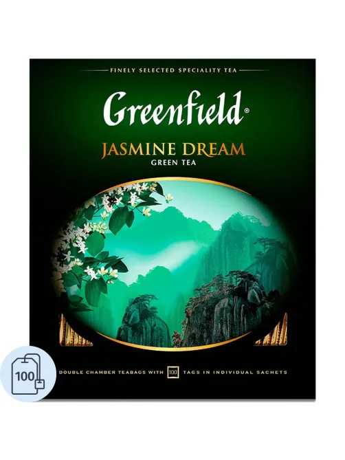 Чай Greenfield Jasmin Dream зеленый,100пак/уп 0586-09
