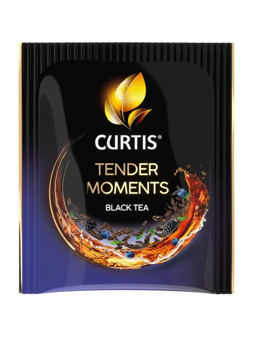 Чай Curtis Tender Moments черн со вкус черники, ежев. и мяты,1,5гх100сашет