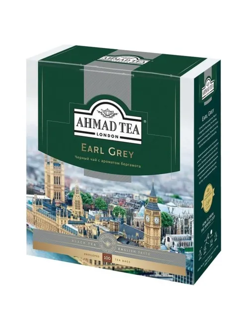 Чай Ahmad Earl grey черный бергамот 100пак/уп 5951-08