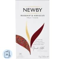 Чай Newby Шиповник и Гибискус травяной 25 пакетиков