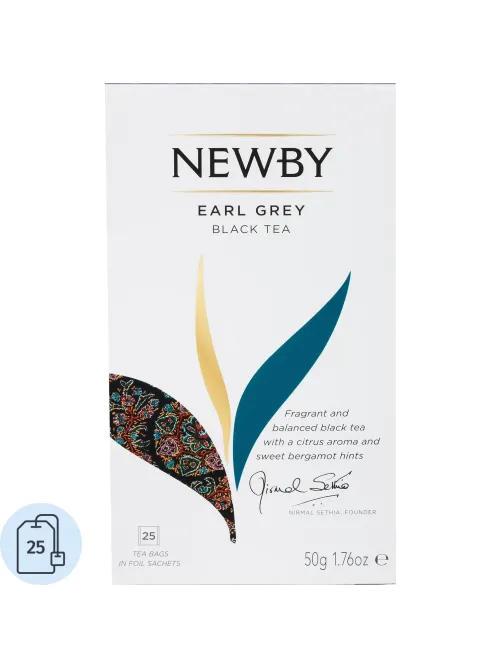 Чай Newby Эрл Грей черный 25 пакетиков