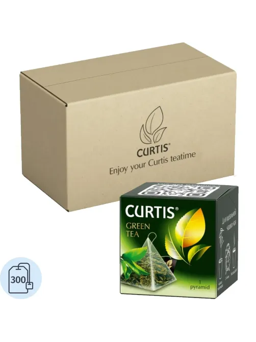 Чай Curtis Green Tea зеленый среднелистов, 300 пирамидок/уп, в гофрокоробе