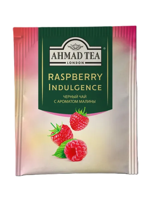 Чай Ahmad Tea Малиновое Лакомство, черный, пакетики в конвертах 100x1,5г/уп