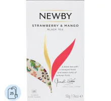 Чай Newby Манго и Клубника черный 25 пакетиков