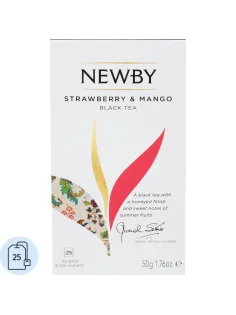 Чай Newby Манго и Клубника черный 25 пакетиков