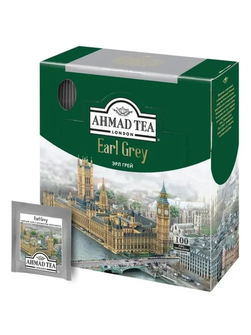 Чай Ahmad Earl grey черный бергамот 100пак/уп 5951-08