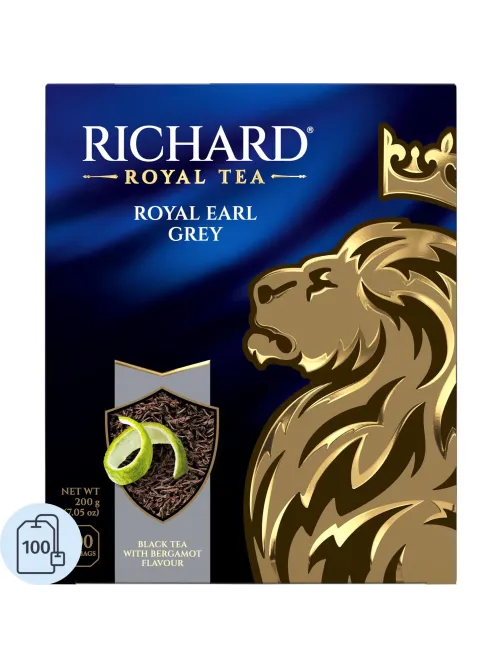 Чай Richard Royal Earl Grey черный, 100 пакетиков 13944