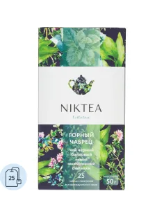 Чай Niktea черный Горный Чабрец, 25пак/1уп