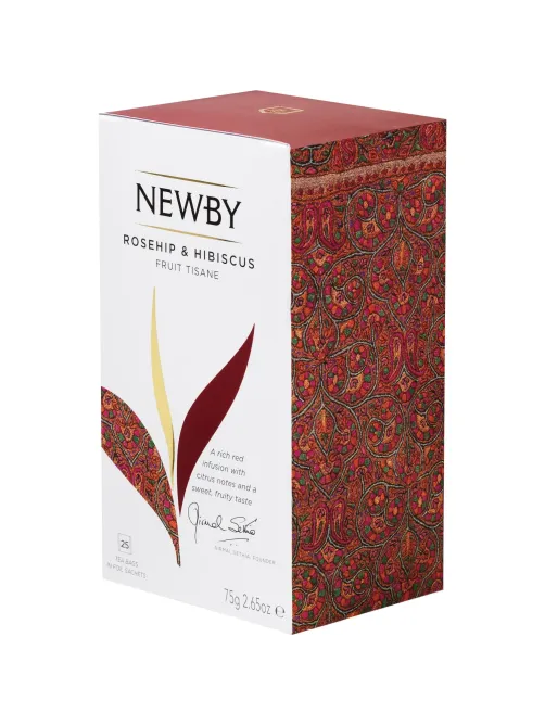 Чай Newby Шиповник и Гибискус травяной 25 пакетиков