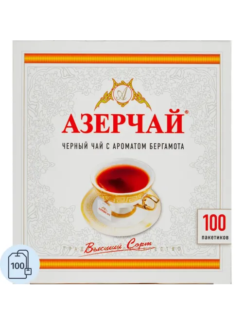 Чай Азерчай Букет черн. с бергамотом 100 пакx2гр/уп 130340
